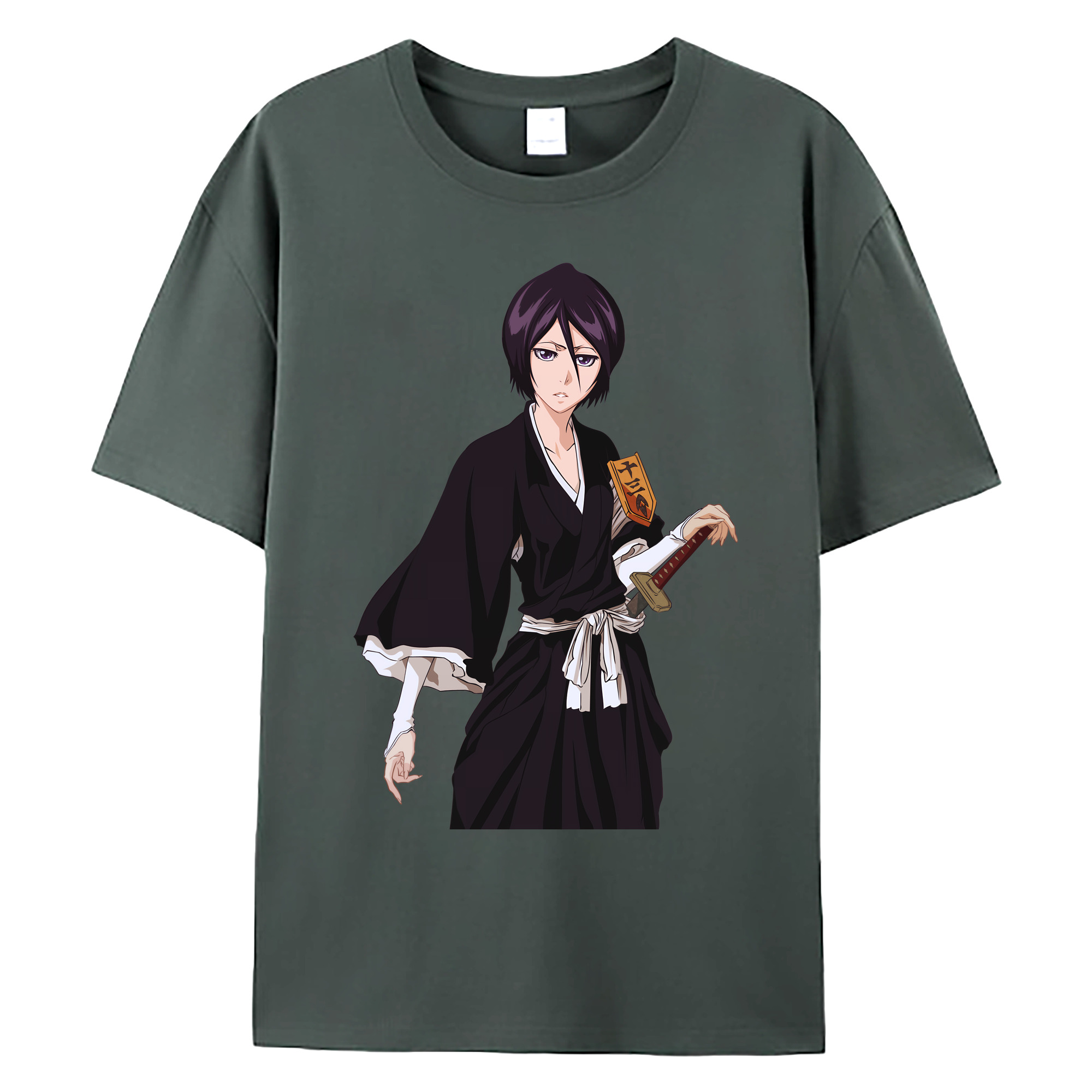 （画像用） ブリーチ 朽木ルキア BLEACH Kuchiki Rukia 綿100％ メンズ半袖Tシャツ｜肌触りやわらか＆通気性